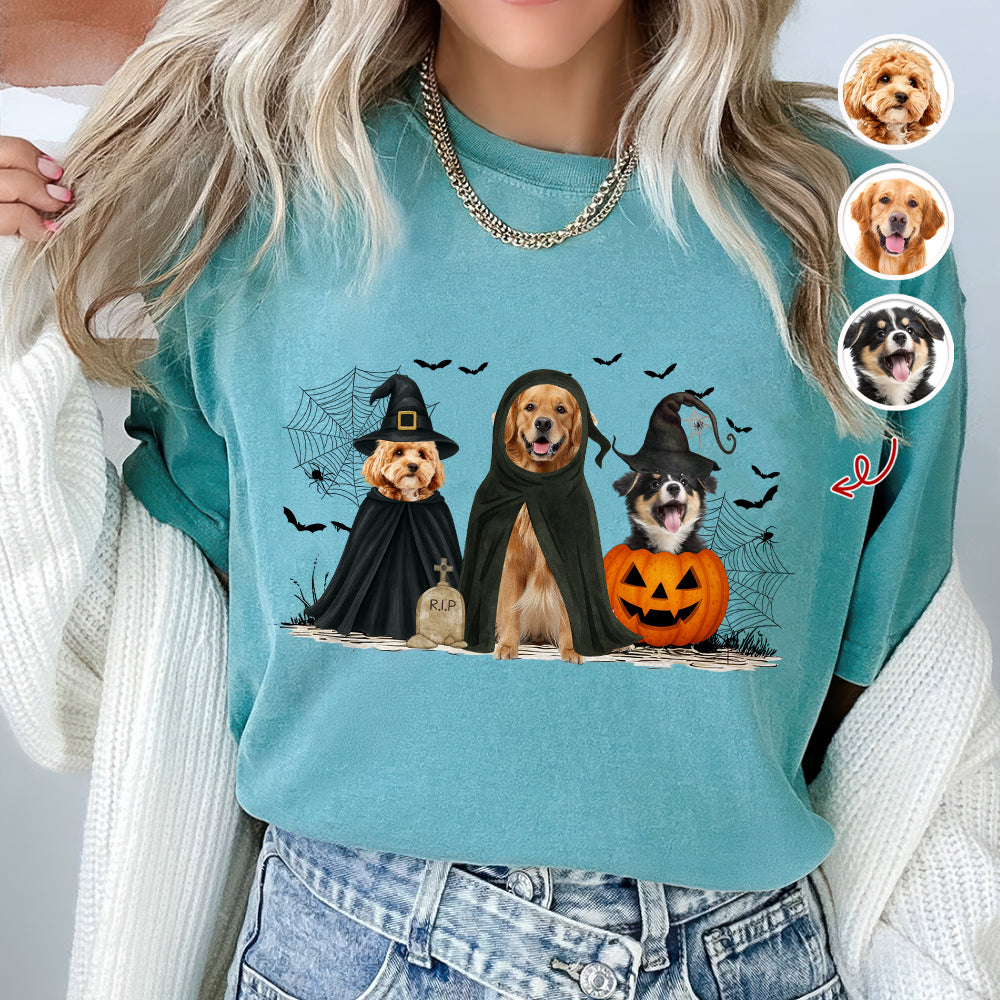 Custom Photo Ghost Dog Halloween Comfort Shirt For Dog Lovers HA75 897704