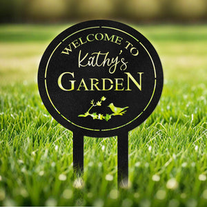 Welcome To My Garden For Garden Lover Yard Sign Personalized Gift TH10 891647