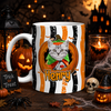Custom Dog Cat Photo Halloween Pumpkin With Striped Pattern Mug HO82 903142