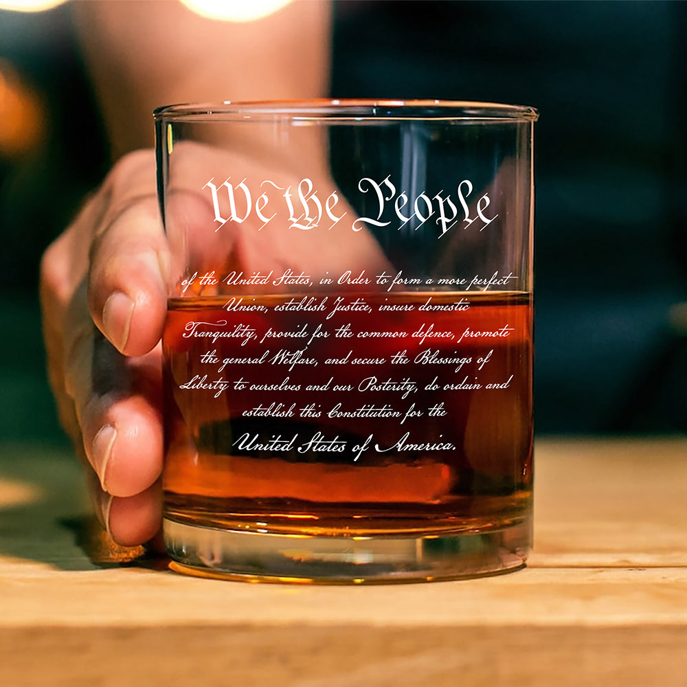 We The People Sympathy Quote For 250 Years of Freedom Whiskey Glass LM32 895483