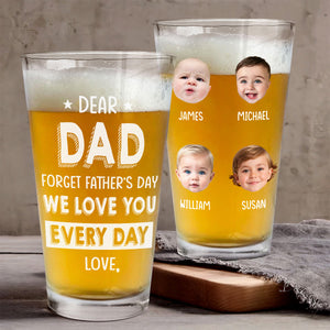 Custom Photo We Love You Every Day Family Beer Glass Gift For Father's Day HO82 893680