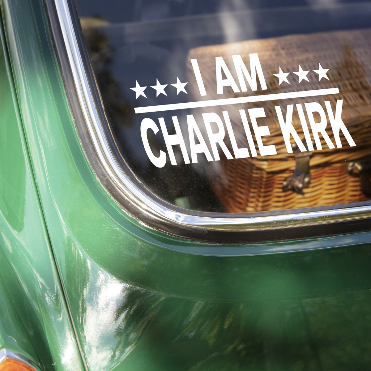 I Am Charlie Kirk Memorial MAGA Memorial USA Right Car Window Decal Sticker LM32 67779