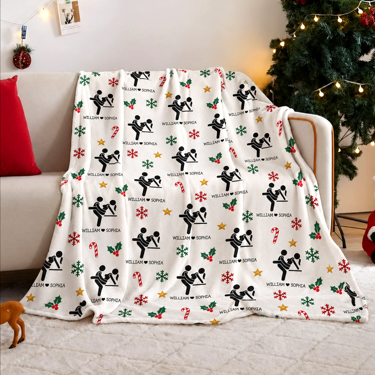 Personalized Funny Adult Blanket, Novelty Gift For Couples TH10 171073