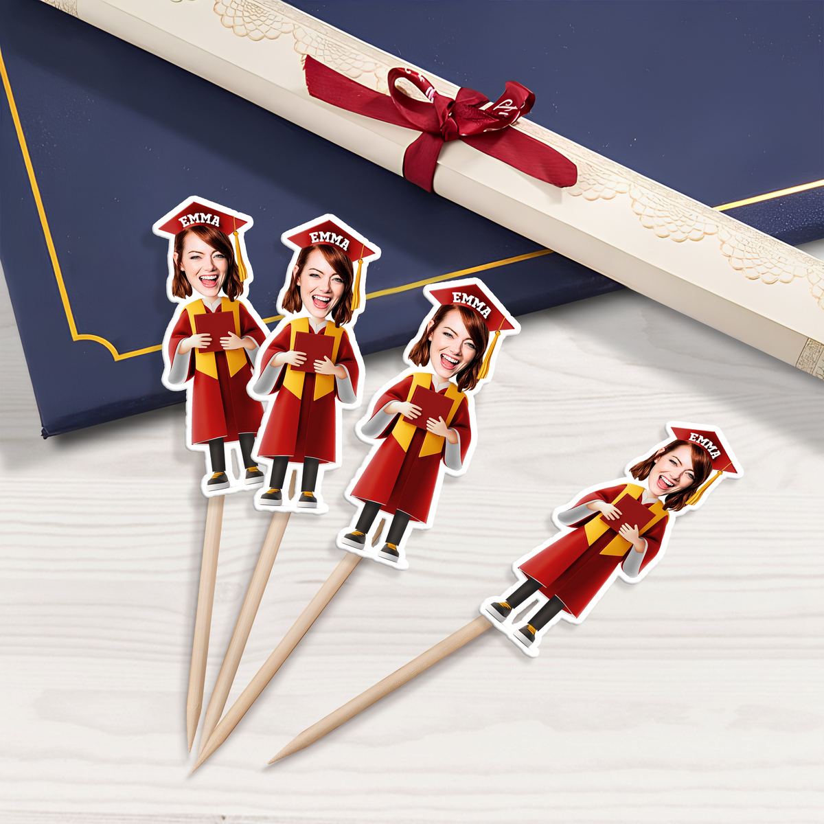 Custom Face Class of 2026 - Graduation Personalized Decoration Cupcake Toppers HA75 920858