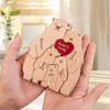 Custom Family Bear Puzzle, Engraved Family Name Puzzle Mother's Day Gift, Family Home Decor HA75 920734