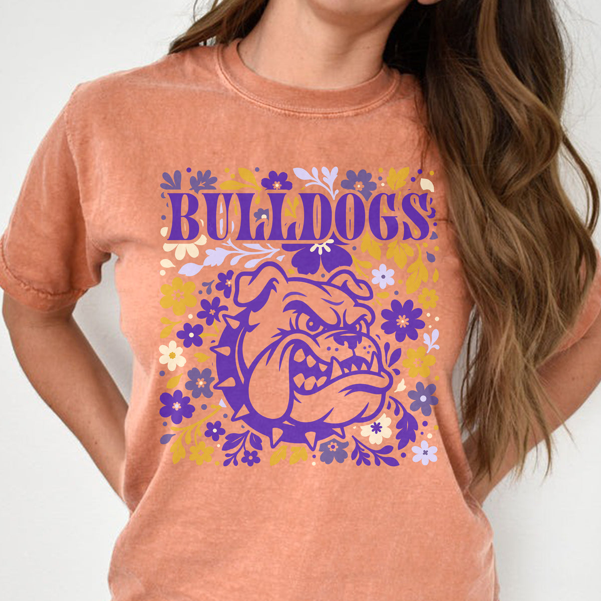 Custom Mascot Comfort Shirt, Floral School Spirit Tee, Football Game Day, Back to School Gift HO82 903044