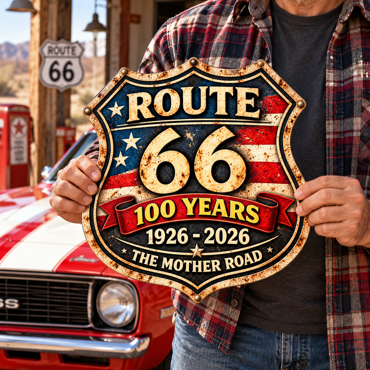 Route 66 Centennial, 100th Anniversary - The Mother Road Metal Sign LM32 670243