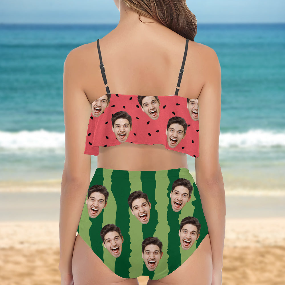 Custom Photo Funny Unique Tropical Fruit Bikini Swimsuit Gift for Women LM32 899869