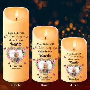 Custom Photo This Candle Burns In Loving Memory Memorial LED Candle HA75 891837