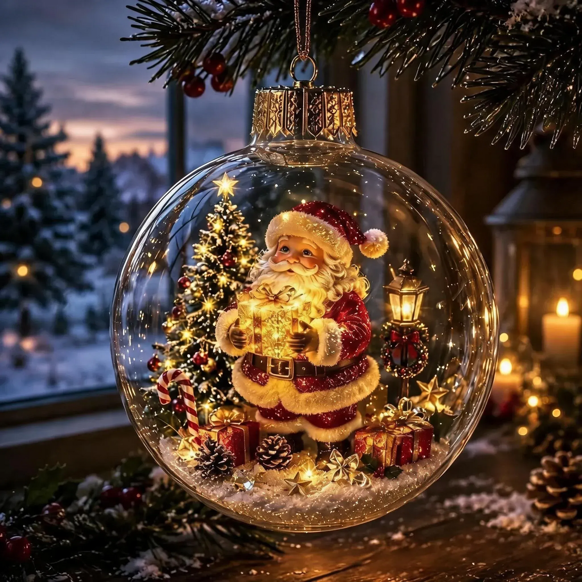 Glowing Christmas Diorama Ornament Home Decor TH10 171181