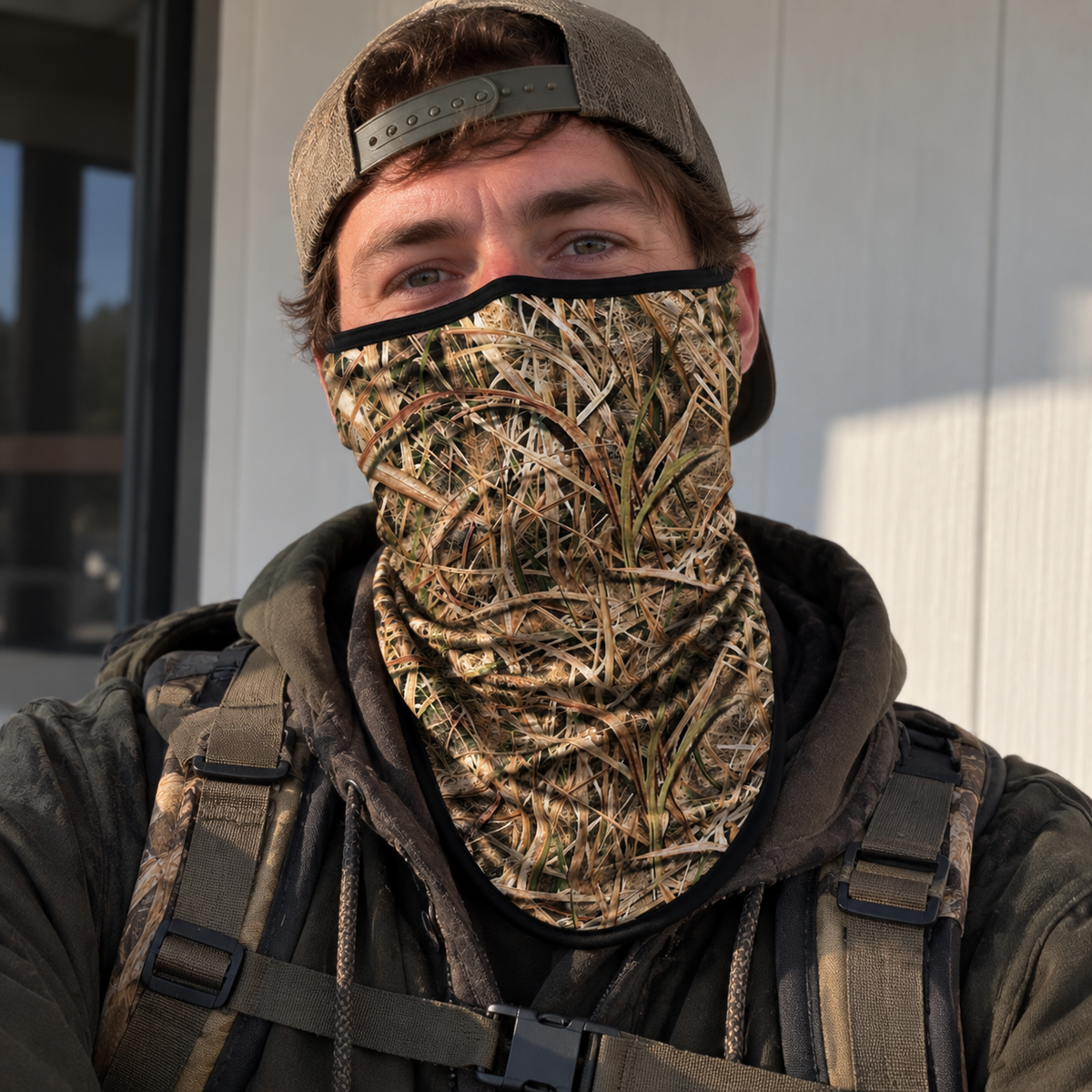 Patriotic American Flag Neck Gaiter Mask, Cameo, Thin Line Graphic Face Cover LM32 670399