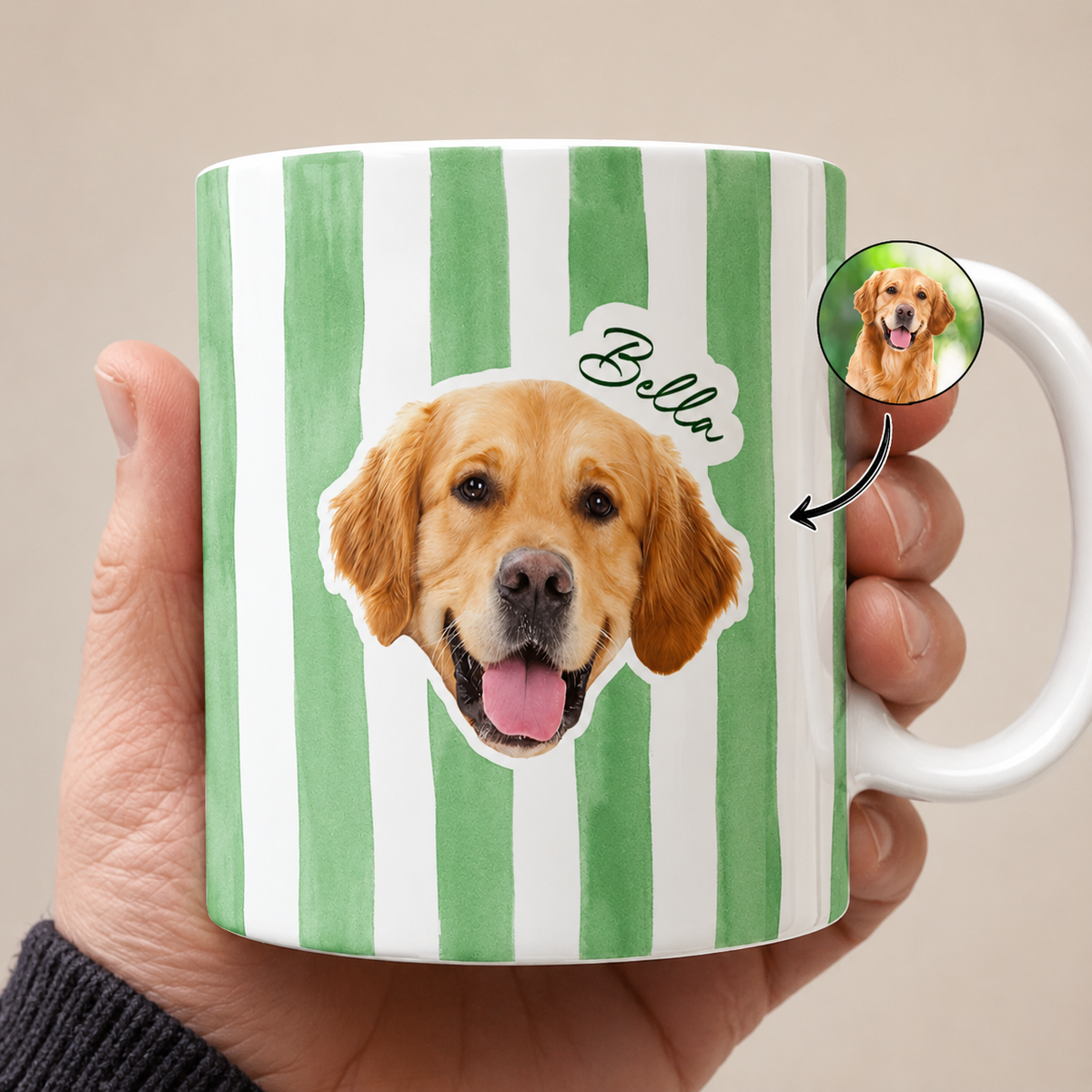 Custom Dog Photo Personalized Print Full Mug For Dog Lovers LM32 895493