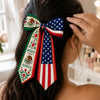 Personalized Name Mexico And US Flag Ribbon Hair Bow K228 903370