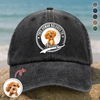 Custom Photo This Human Belongs To Dog Cat With Funny Caricature Style Washed Denim Baseball Cap For Dog And Cat Lovers HO82 894506