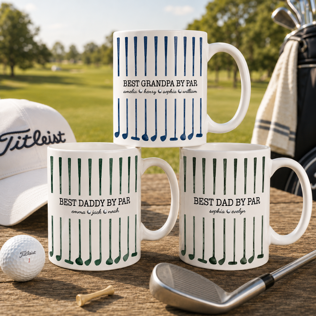 Personalized Best Dad By Par Golf Mug – Father’s Day Gift for Dad, Husband LM32 668995
