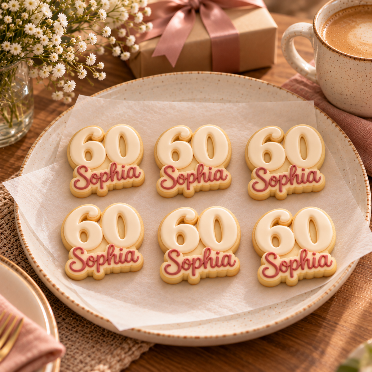 Personalized Name with Number Cookie Stamp, Birthday Part Gift LM32 670513