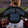 Custom Sport Team & Number Oversized Shirt, Shoulder to Shoulder Sweatshirt, Hoodie LM32 670117