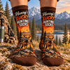 Personalized Lucky Hunting Socks, Custom Name Deer Hunting Socks CH07 180848