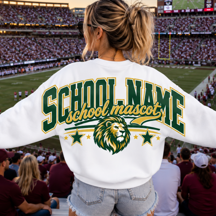 Custom Sport Team Name & Mascot Oversized Shirt, Shoulder to Shoulder Shirt LM32 670113