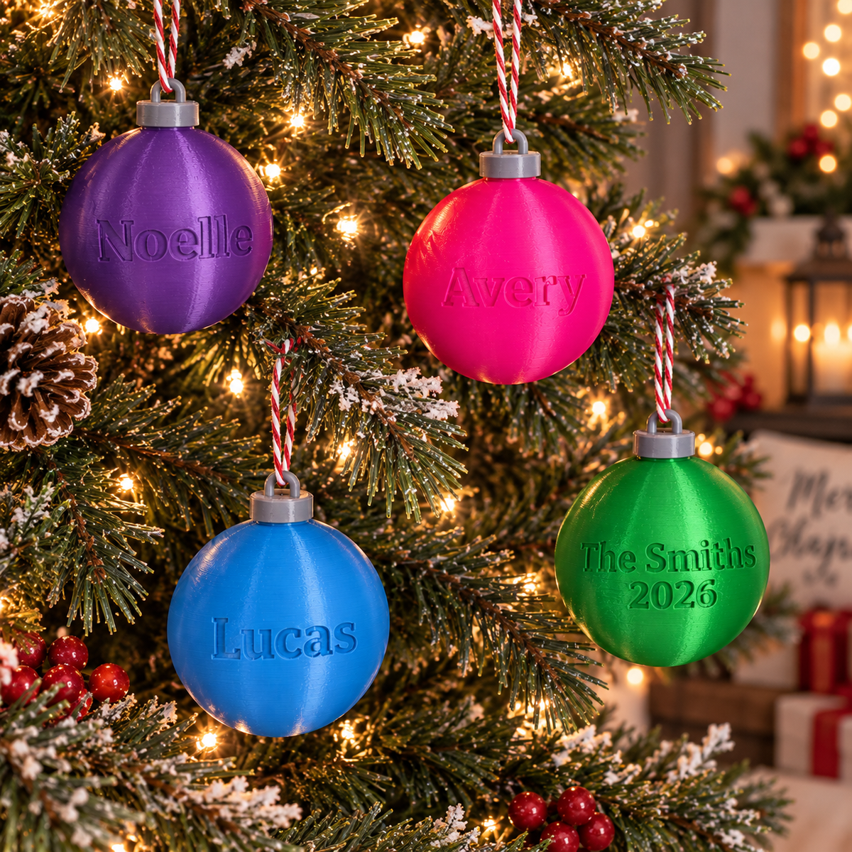 Personalized Christmas Ball Puzzle Money Holder Ornament Holiday Keepsake LM32 670065