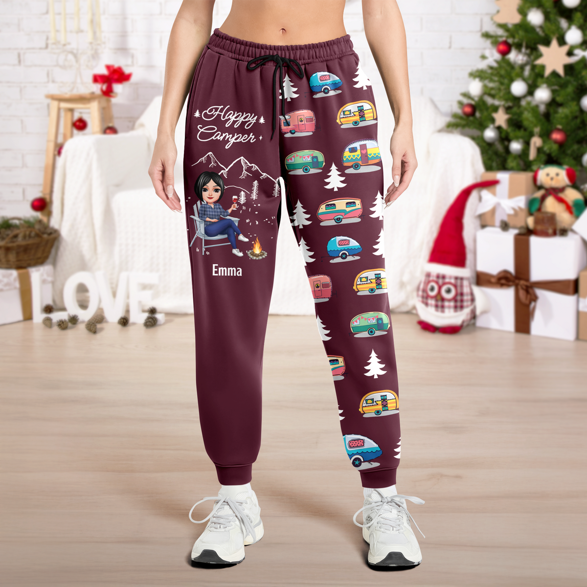Personalized Happy Camper Sweatpants Gift For Camper HA75 897682