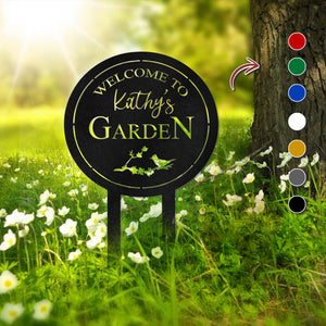 Welcome To My Garden For Garden Lover Yard Sign Personalized Gift TH10 891647