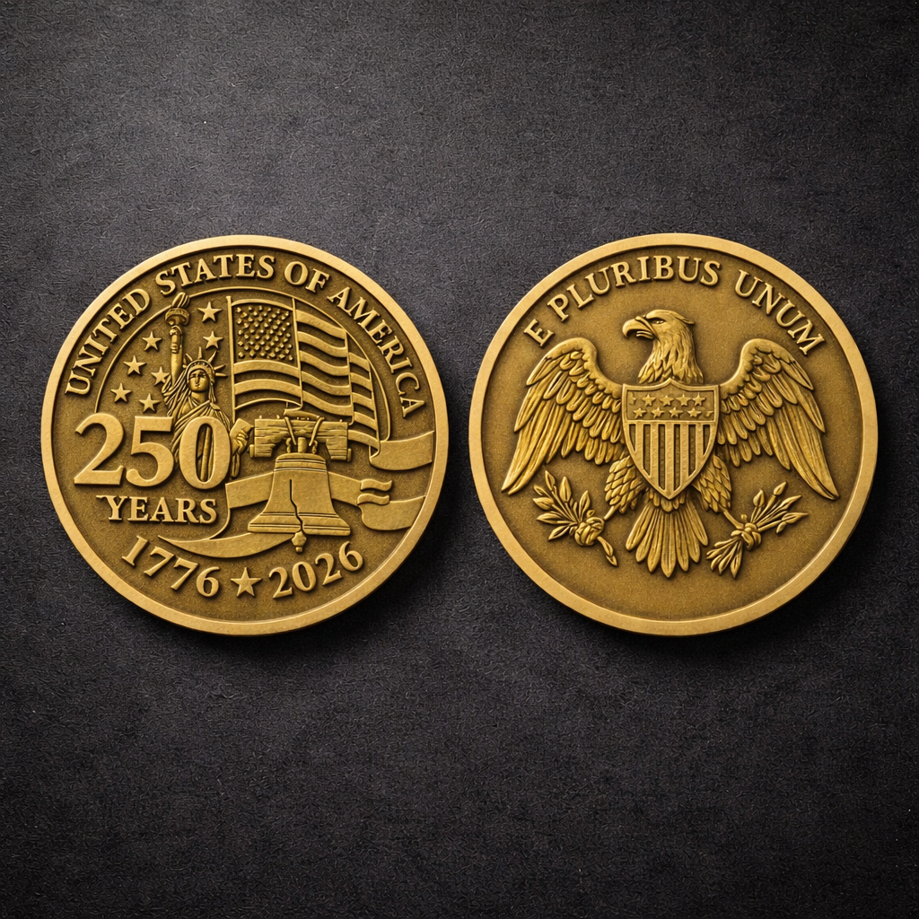 250th Anniversary United States of America Political 1776-2026 USA Commemorative Coin LM32 897835
