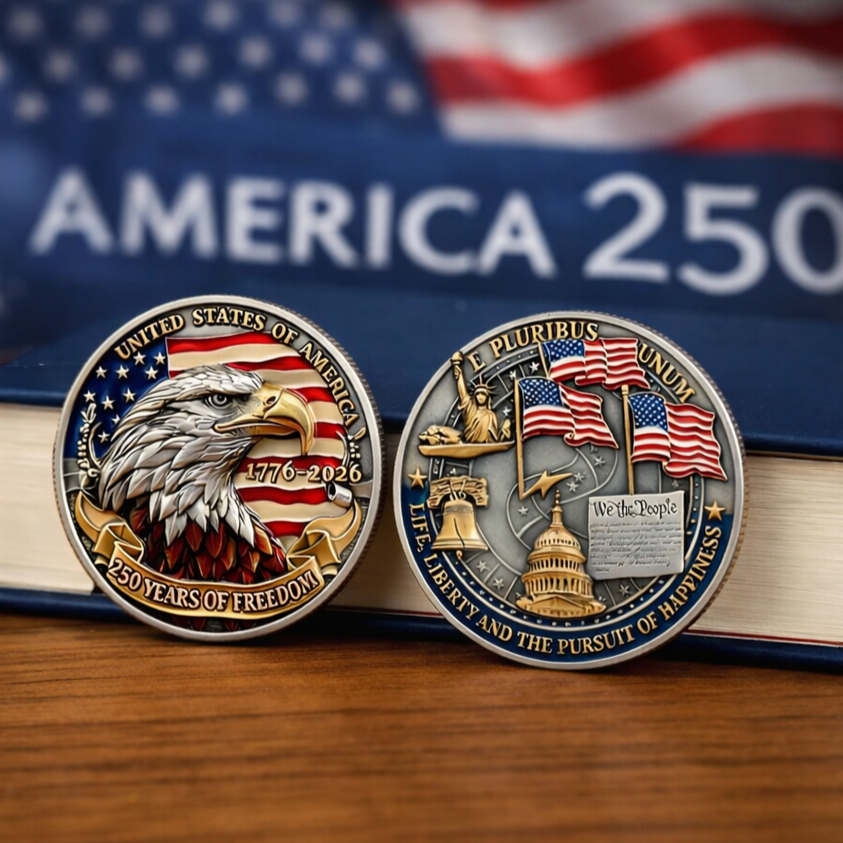 Faith & Nation America 250 Commemorative Coin – Celebrating 250 Years of Freedom LM32 899151