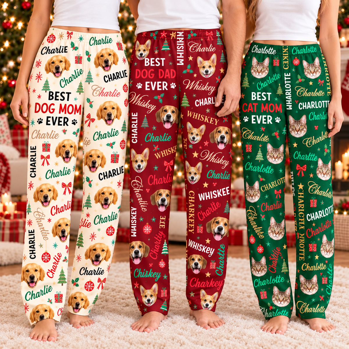 Custom Photo Best Dog Dad, Dog Mom, Cat Dad, Cat Mom Ever Sweatpants HA75 57000