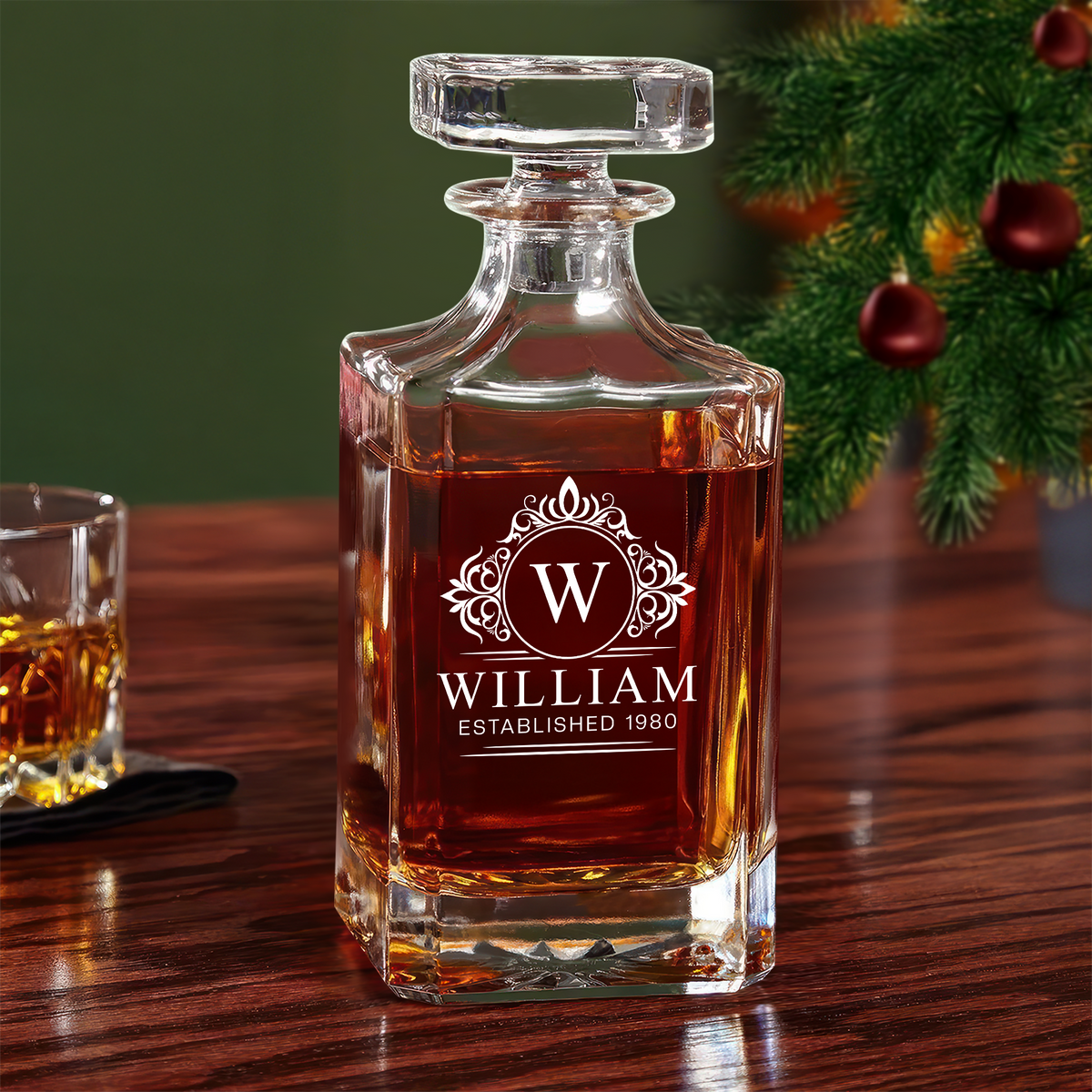 Custom Name And Established Decanter Gift For Dad TH10 894493