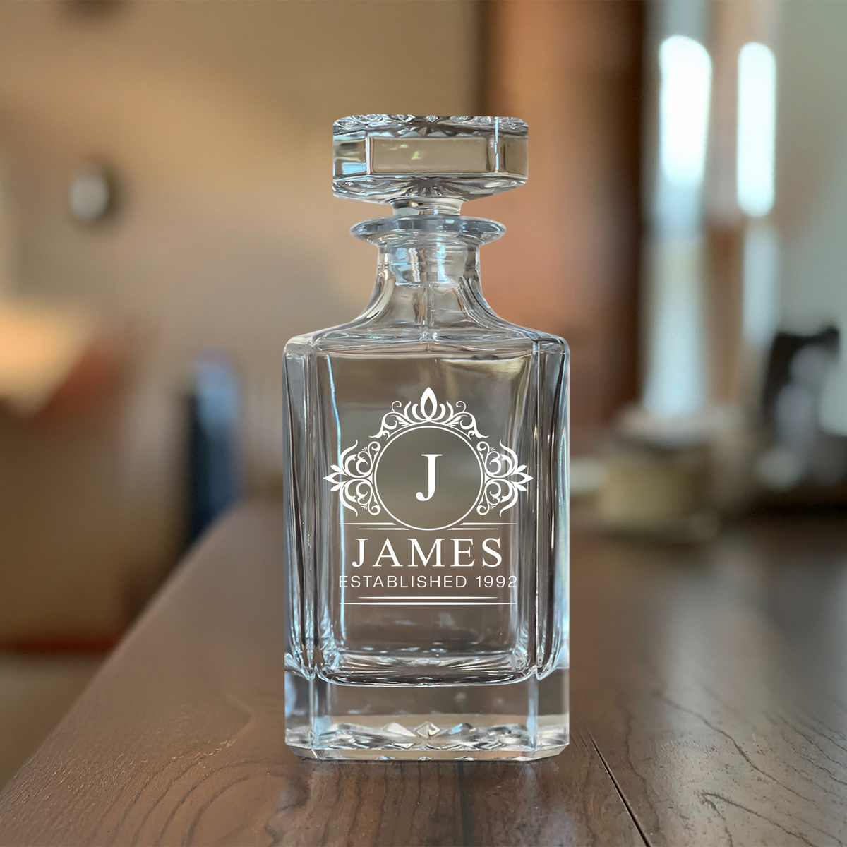 Custom Name And Established Decanter Gift For Dad TH10 894493