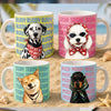 Custom Dog Photo Watercolor Print Full Mug - Personalized Pet Mug, Custom Dog Lover Gift for Family & Friends CH07 180094