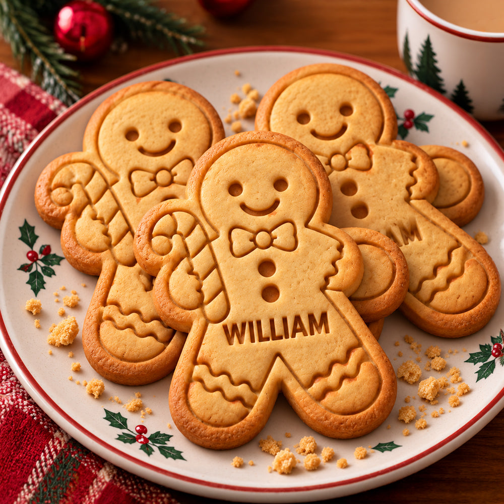 Personalized Gingerbread Characters Cookie Stamp Christmas Gift For Family CH07 181056