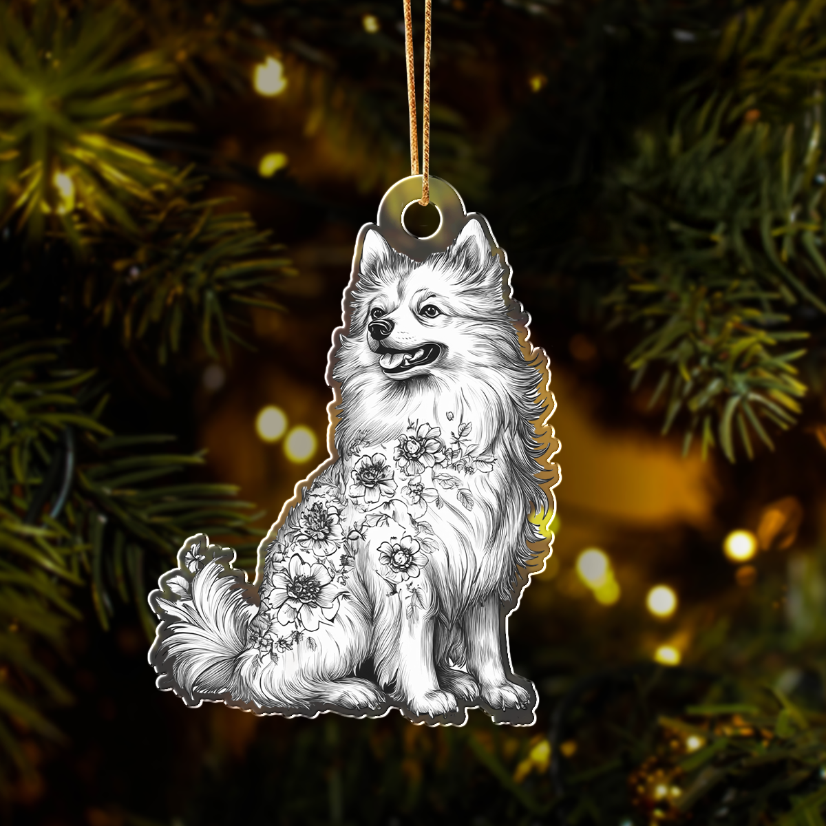 Personalized Dog Toile De Jouy Acrylic Ornament LM32 895043