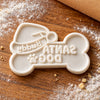 Personalized Name Santa Dog Christmas Shaped Cookie Stamp HA75 57010