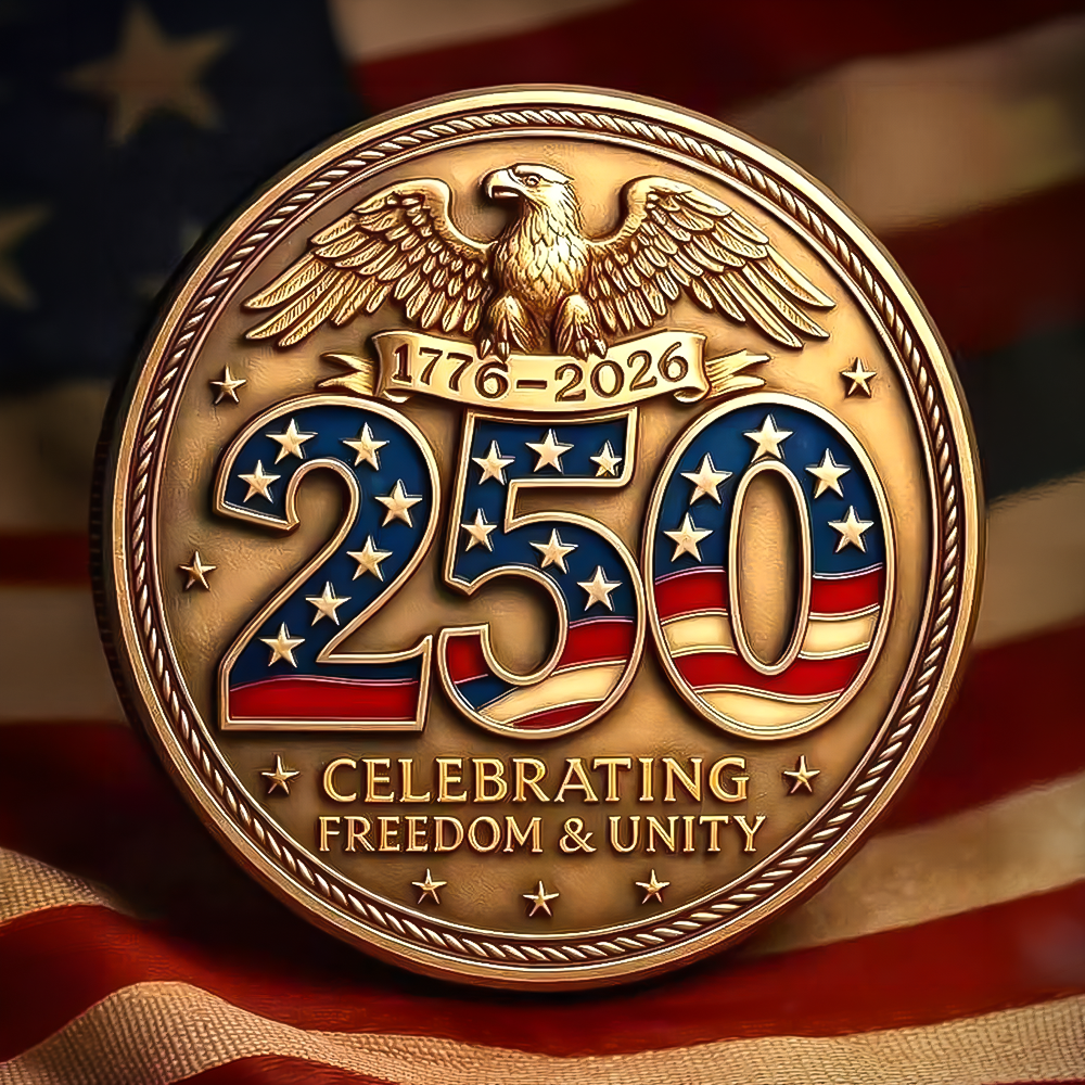 1776-2026 Celebrating Freedom & Unity Commemorative Challenge Coin HA75 920218