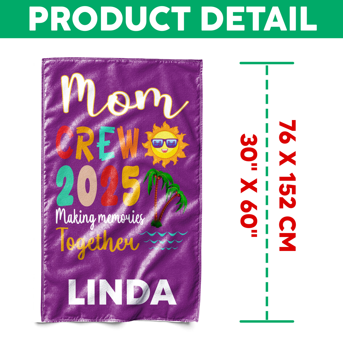 Personalized Name Matching Cousin Crew Family Trip Beach Towels LM32 893447