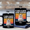 Custom Photo I Like Cats And Coffee Personalized Black Mug Gift For Cat Lovers LM32 895035