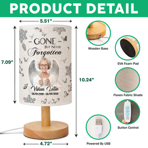 Custom Photo Forever In Our Hearts Memorial Fabric Lamp TH10 892855