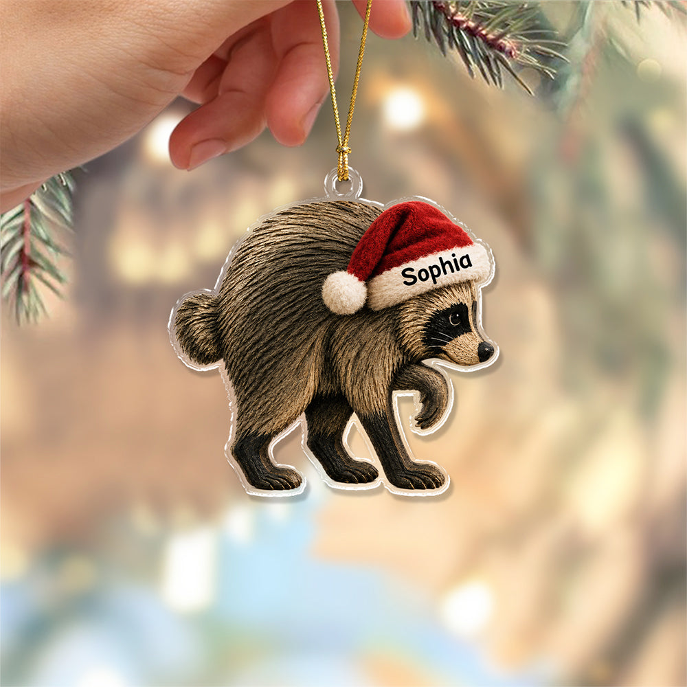 Jimothy Raccoon Acrylic Ornament, Viral Seattle Raccoon Christmas Decor Gift CH07 180236