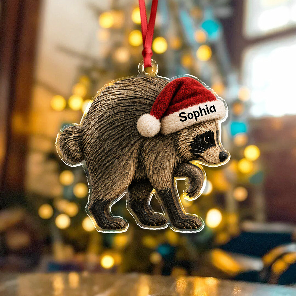 Jimothy Raccoon Acrylic Ornament, Viral Seattle Raccoon Christmas Decor Gift CH07 180236