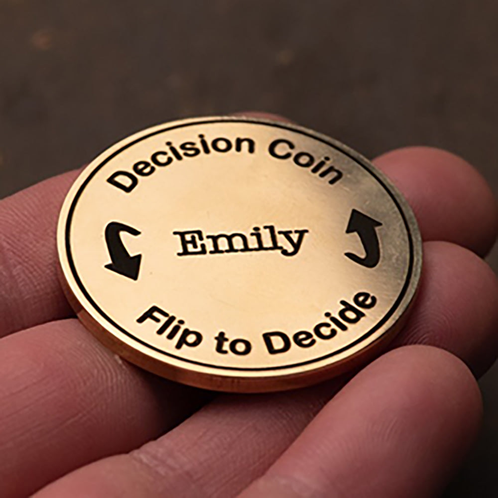 Decision Coin Custom Engraved Brass Coin Couples Gifts for Him or Her Anniversary Gift Birthday Gift Christmas Gift CH07 895600