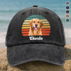 Custom Photo Dog Vintage Retro Washed Denim Baseball Cap HA75 897228
