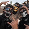 Dark Gothic Neck Gaiter Mask, Horror Skull Graphic Face Cover for Adults LM32 670397