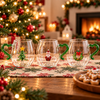3D Christmas Shaped Glass Mug with Heart Handle, Holiday Coffee Cup, Christmas Gift HA75 919174