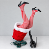 Animated Christmas Legs Tree Decoration, Funny Kicking Holiday Decor LM32 670001