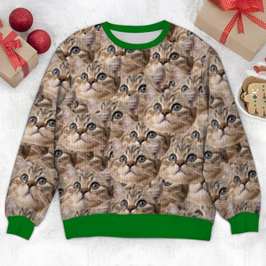 Custom Photo Face Pawsitive Ugly Sweater For Cat Lovers N304 HA75 891384