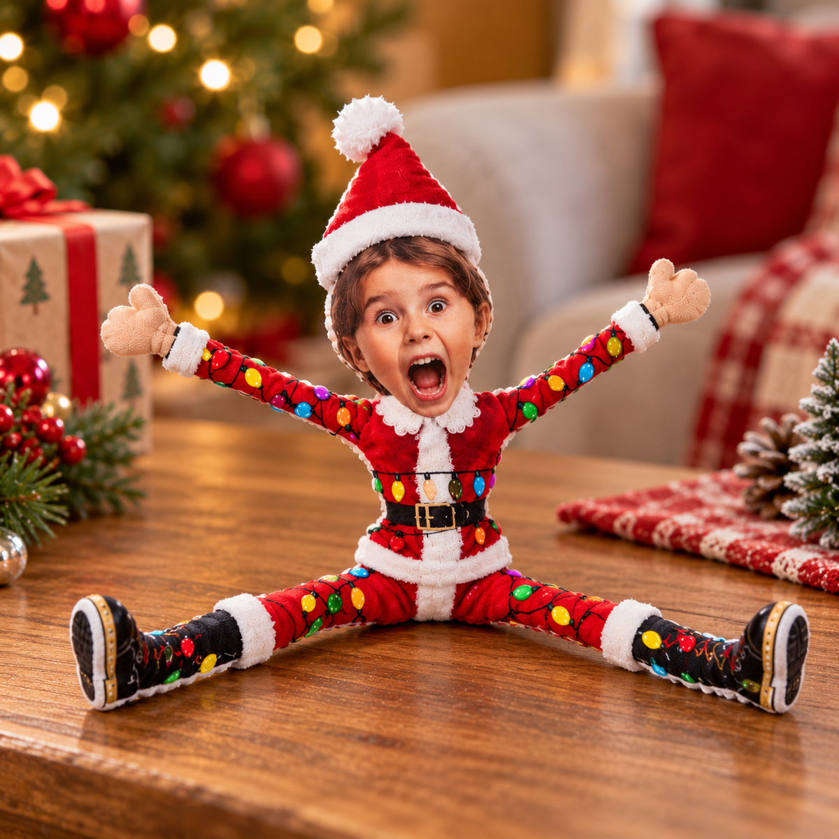 Custom Funny Christmas Shocked Custom Face Poseable Body Mini Me Doll - Custom Ugly Dolls Gifts HA75 919582