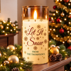 Custom Family Name LED Flameless Candle Christmas Decor HA75 57048