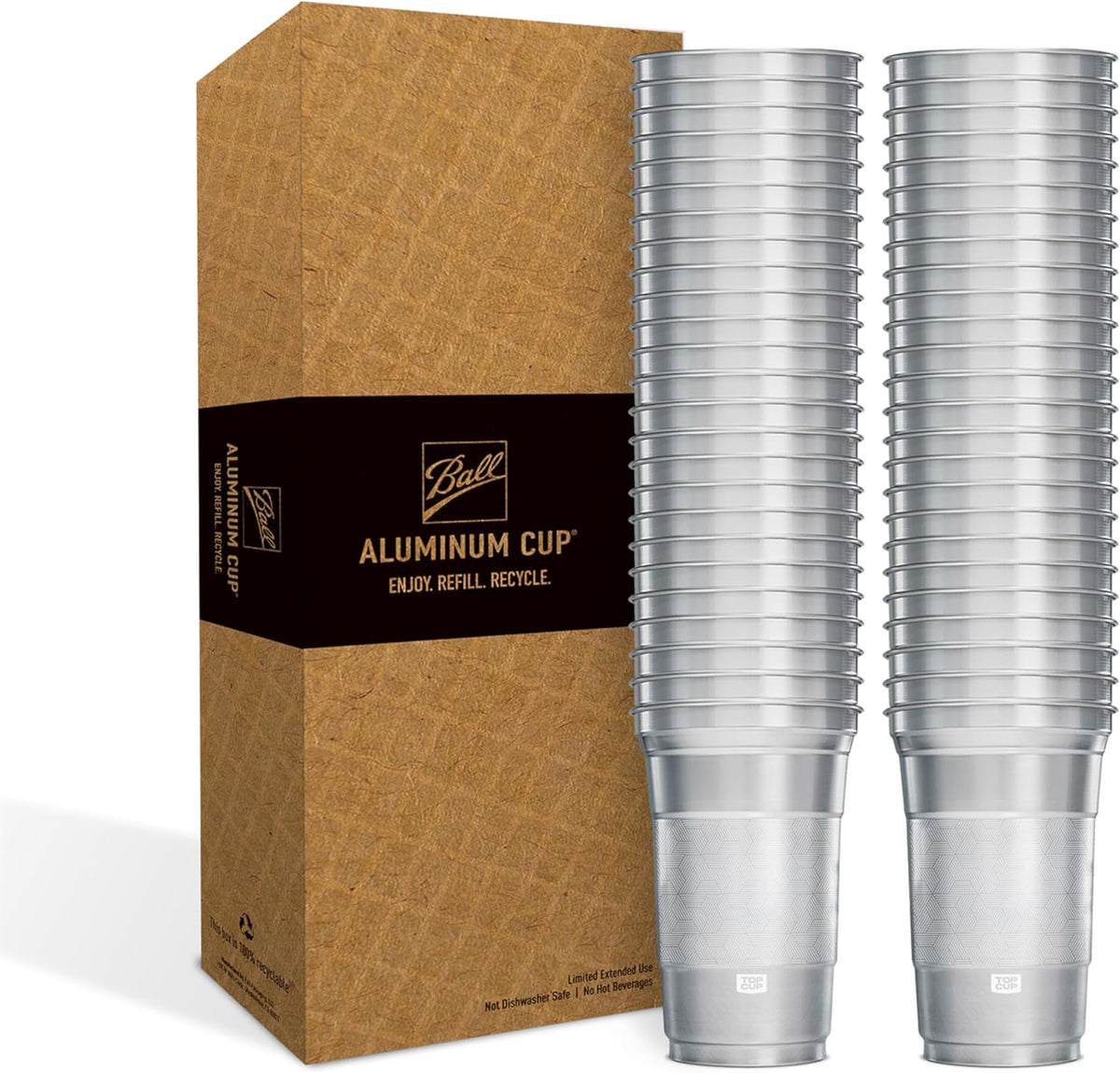 America'S 250Th Birthday 20 Oz Reusable Aluminum Cups 20 Count | Durable, Reusable & Recyclable, Made in USA